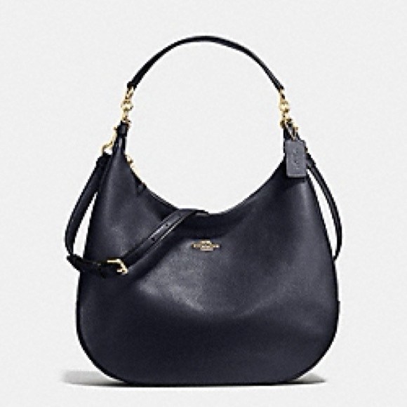 Coach Harley Hobo midnight Leather Hobo Bag GUC - Picture 1 of 17